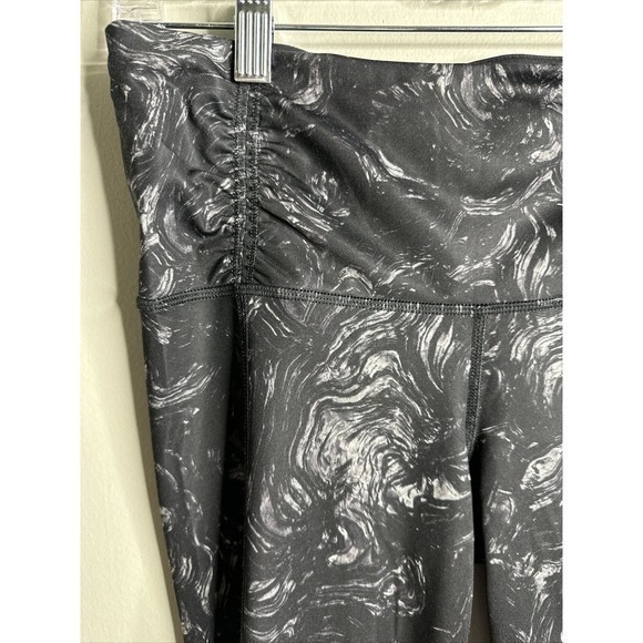 Lululemon Speed Tight II Full Luxtreme Pockets Ruched Leggings Black Swirl Sz 6 - Picture 2 of 16